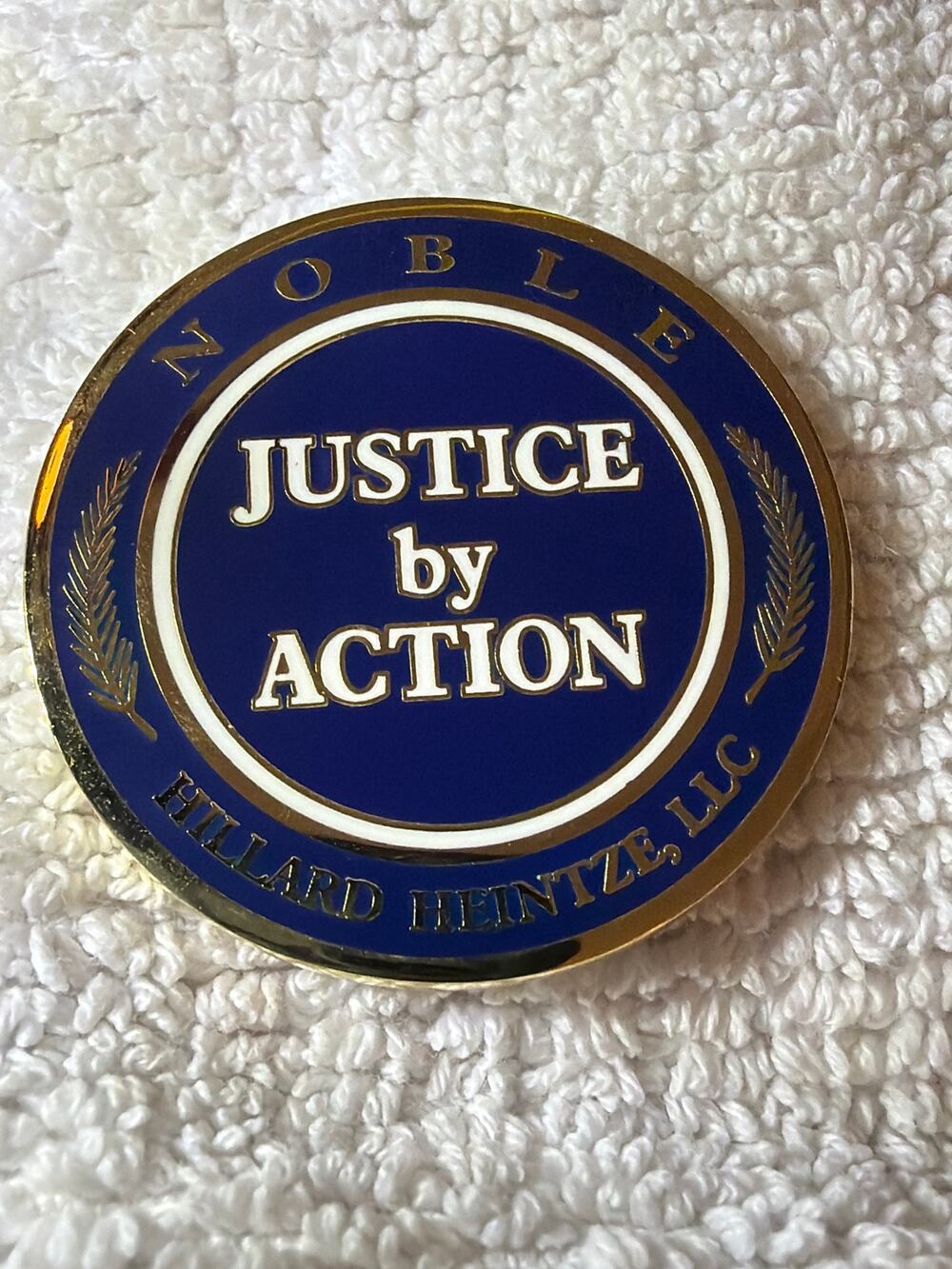 2008 NOBLE Justice by Action Challenge Coin President Joseph A. McMillan BLELC